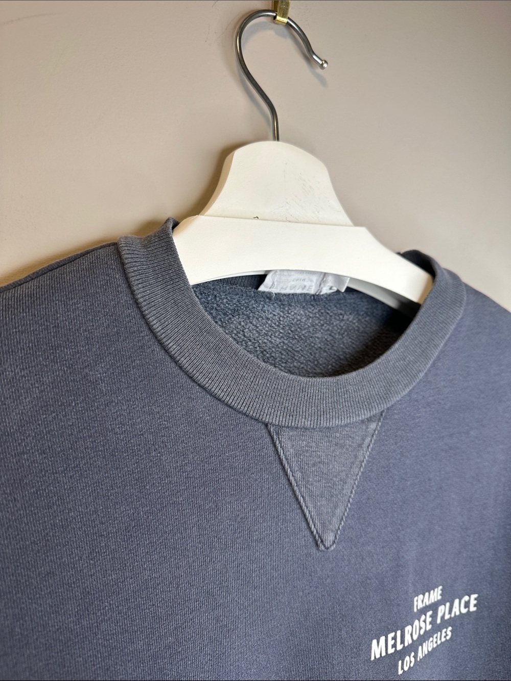 Frame Denim Melrose Place Los Angeles Crewneck Sweatshirt - Faded Navy - Picture 2 of 12